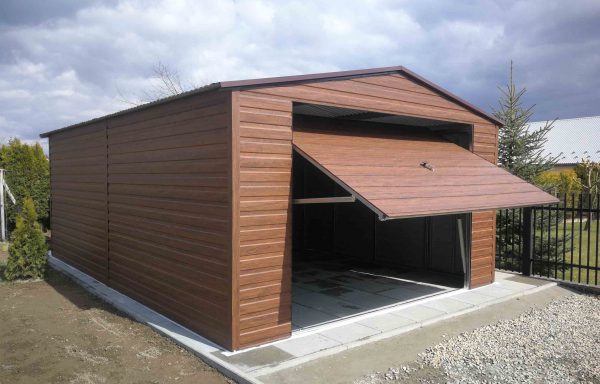 Prémiová garáž v barvě dřeva 400×600